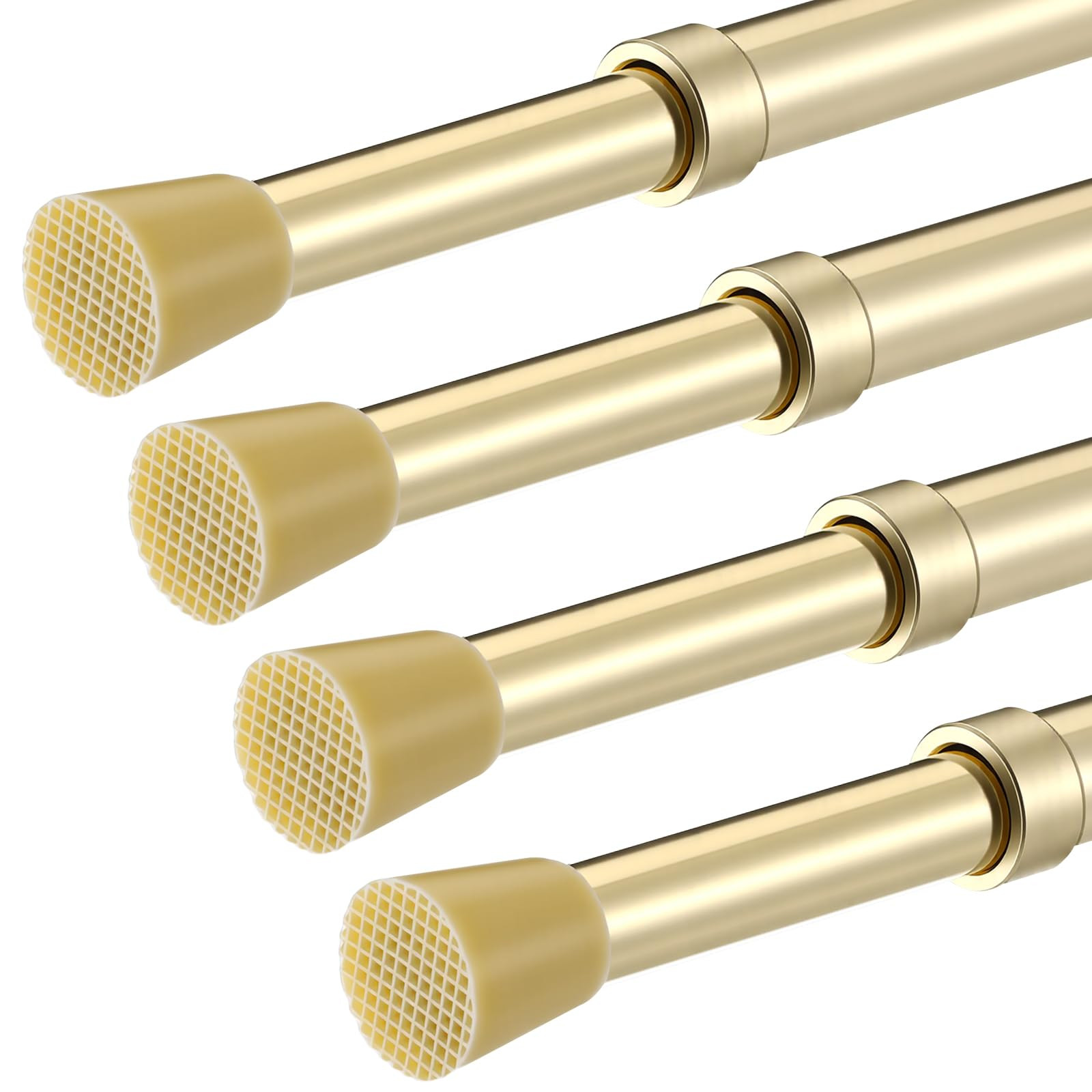 4 Pack Regular Duty Lightweight Tension Rod 7/16" Diameter Cafe Curtain Tension Rod Brass Color S... | Amazon (US)