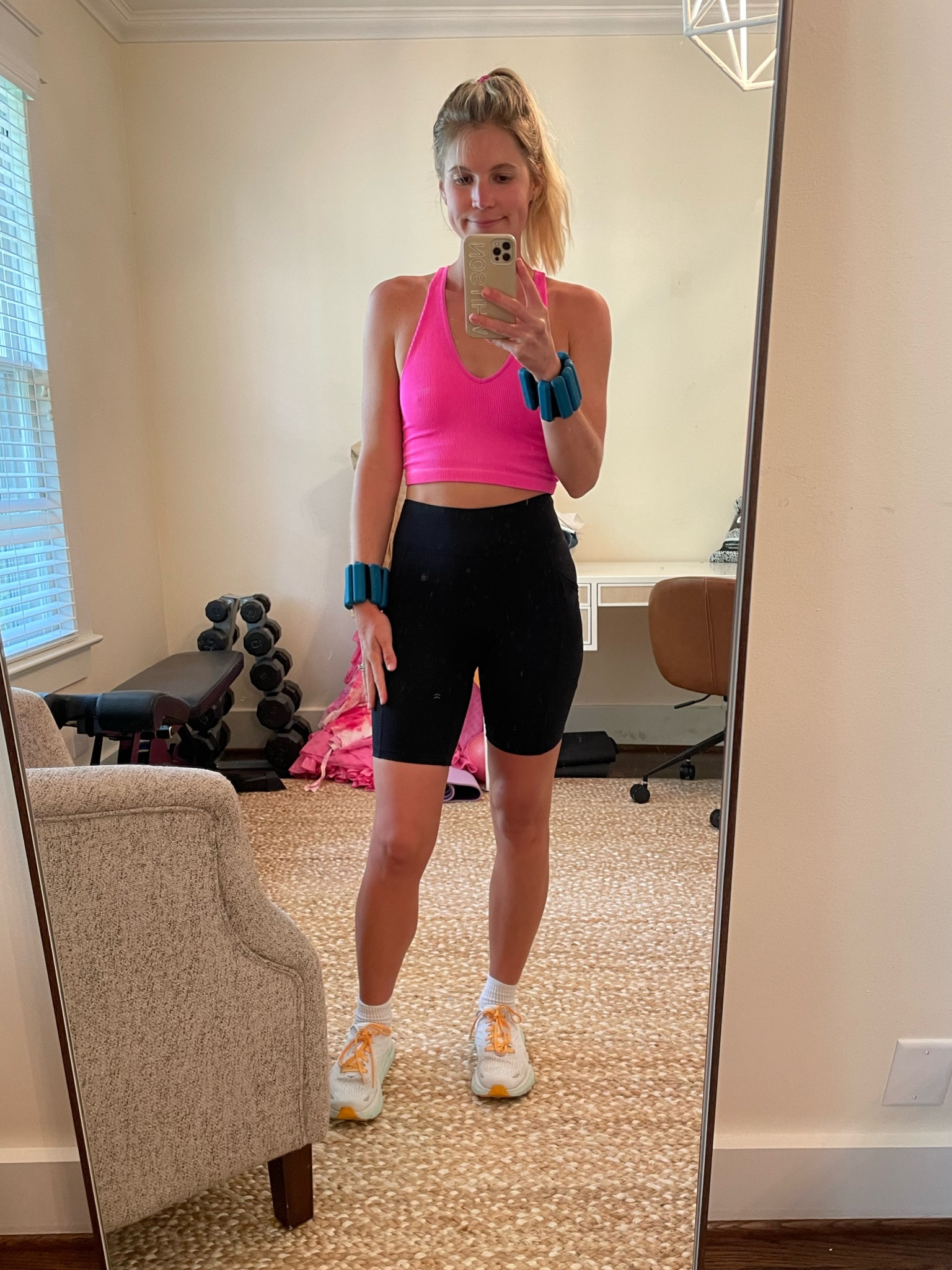 I live in this free people movement crop top- it is so stretchy and comfortable and only $30. 

Workout outfit, fitness finds, bala bangles , sneakers , biker shorts , workout tops, sports bra 

#LTKunder50 #LTKfit #LTKshoecrush