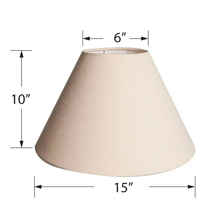 Simplee Adesso Beige Fabric Uno Lamp Shade, 10"H x 15"D, Transitional, Adult Office or Dorm Room ... | Walmart (US)