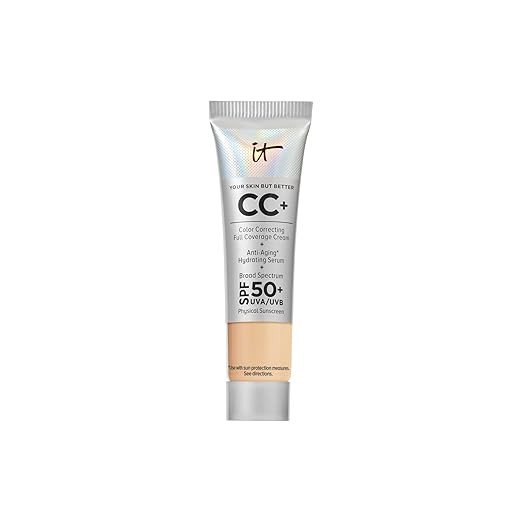 IT Cosmetics CC+ Cream Travel - Natural Full Coverage Foundation With SPF 50+, Color Corrector & ... | Amazon (US)