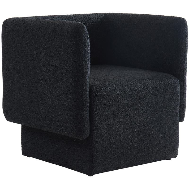 Meridian Furniture Vera Black Boucle Fabric Accent Chair | Walmart (US)