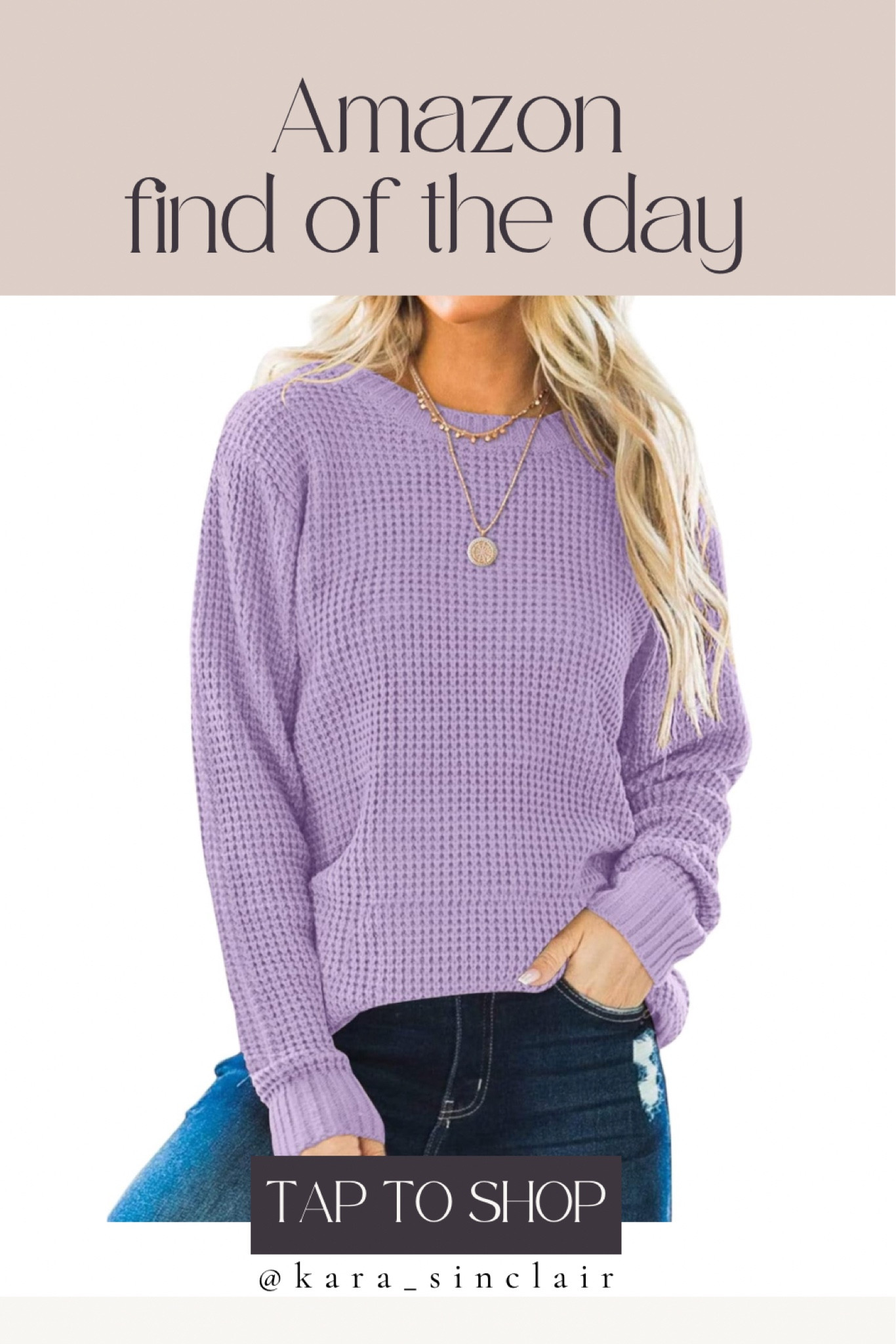 Amazon find! Women's Long Sleeve Crew Neck Waffle Knit Casual Loose Oversized Pullover Sweater Tops. 

#LTKfindsunder50 #LTKmidsize #LTKstyletip