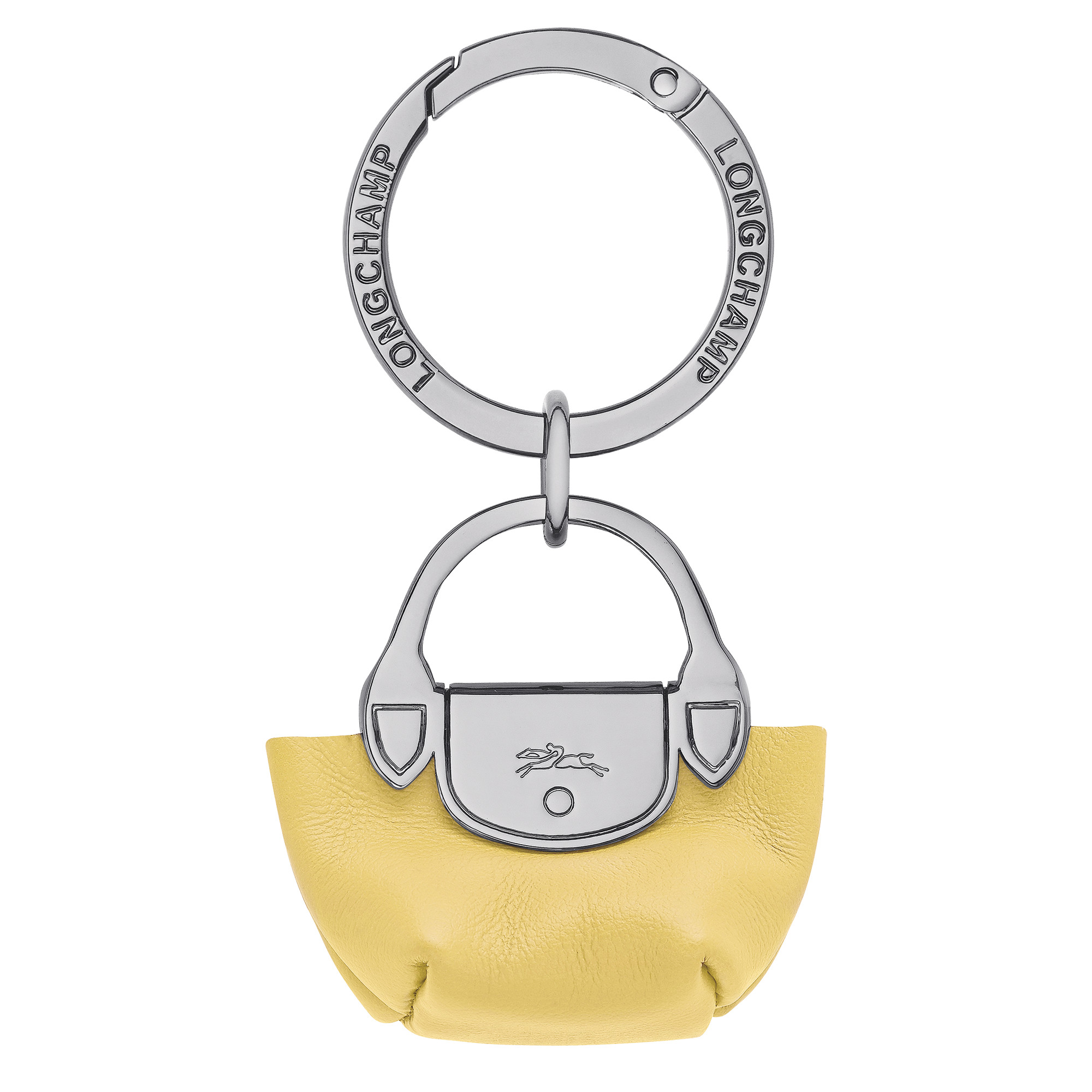 Le Pliage Xtra Key ring Lime - Leather | Longchamp US | Longchamp