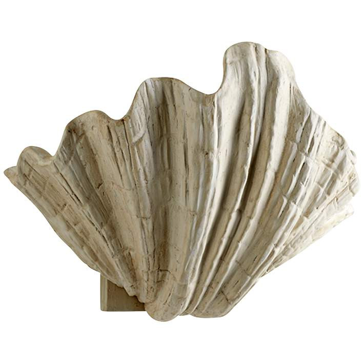 Shelly 13" Wide White Plaster Shell Wall Sconce - #6W786 | Lamps Plus | Lamps Plus
