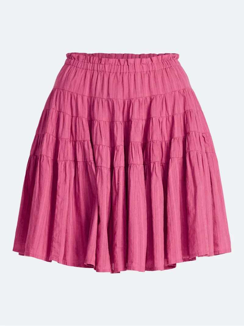 Scoop Women\u2019s Tiered Cotton Skirt, Sizes XS-4X | Walmart (US)
