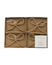 4pk Bow Ornaments Set | TJ Maxx