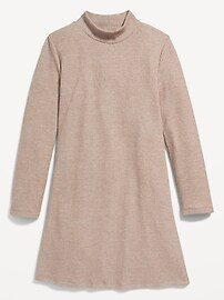 Long-Sleeve Cozy-Knit Mock-Neck Dress for Girls | Old Navy (US)