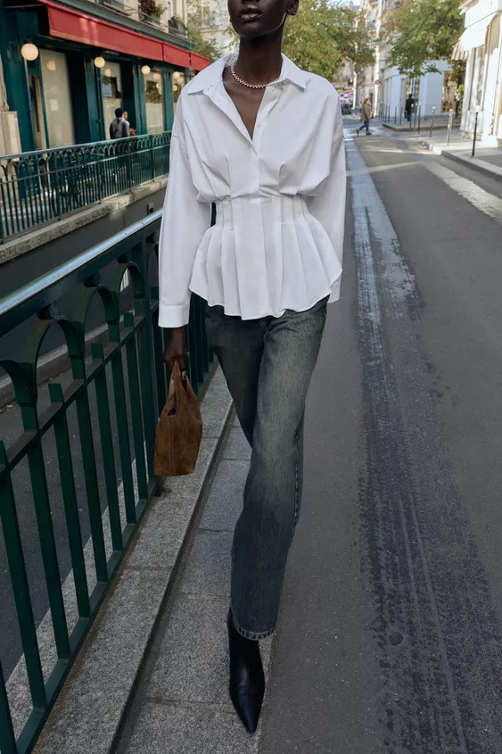 PLEATED POPLIN SHIRT | Zara US