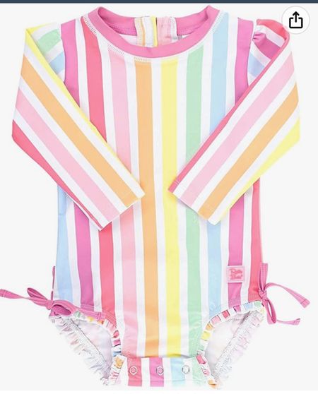 Too cute ! Love this rainbow colored swimsuit for spring for toddler girls! 

#LTKfamily #LTKkids #LTKFind