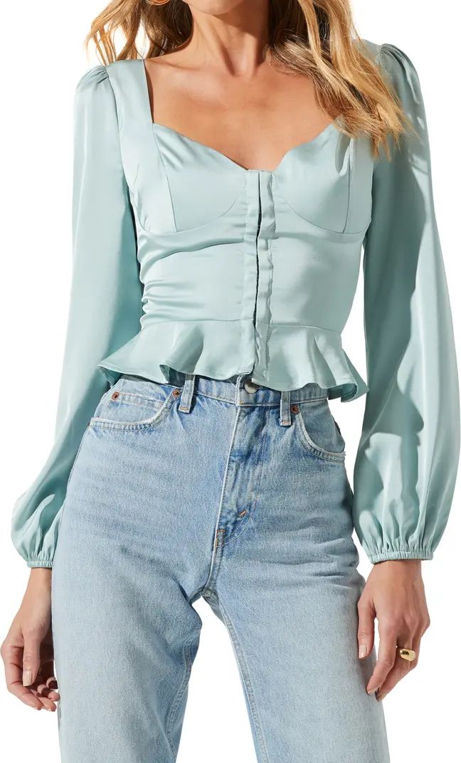 Satin Peplum Top | Nordstrom