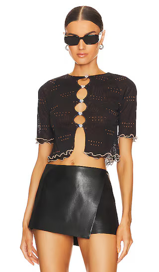 Dana Top in Black/tan | Revolve Clothing (Global)