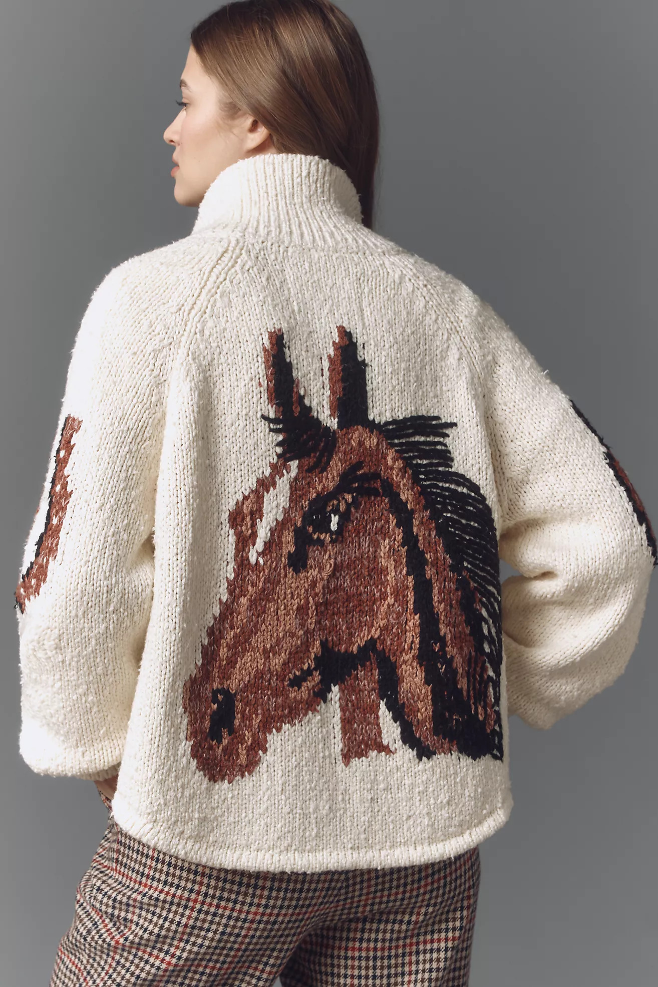 Pilcro Western Horse Graphic Cardigan Sweater | Anthropologie (US)