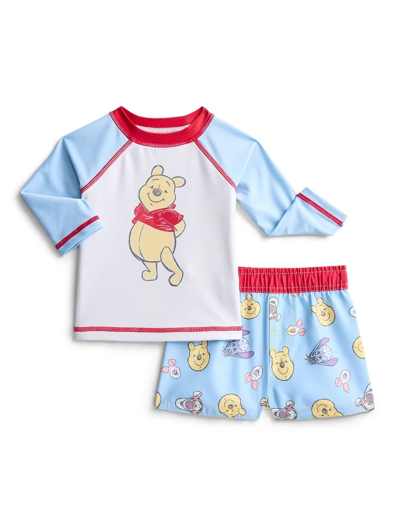 Character Baby Boy Rash Guard and Swim Trunk Set, 2-Piece, Sizes 0-12M | Walmart (US)