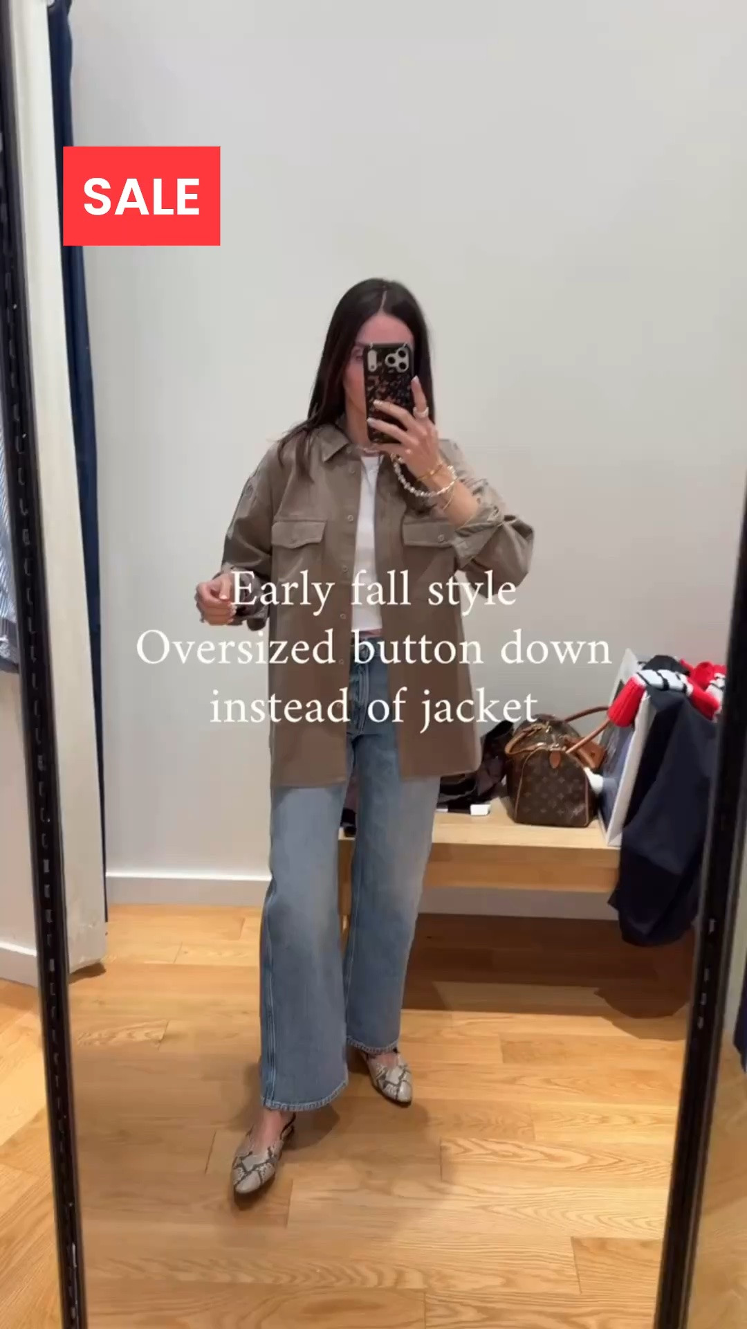 SALE 31% off. J.Crew barrel leg jeans, size 25 and oversized button down.

oversized button down, J.Crew shirt, early fall outfit, fall layering piece, casual fall style, barrel leg jeans, transitional outfit, neutral fall outfit, everyday fall style, J.Crew outfit