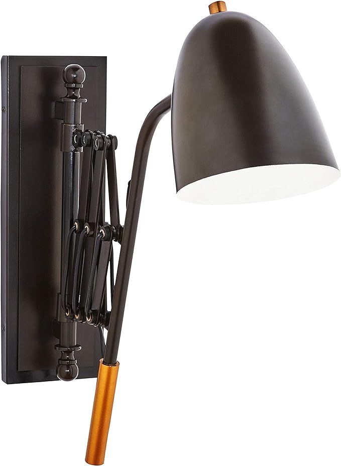 Stone & Beam Deco Black Accordion Arm Wall Mount Sconce Light Fixture with Metal Shade - 20 x 28 ... | Amazon (US)