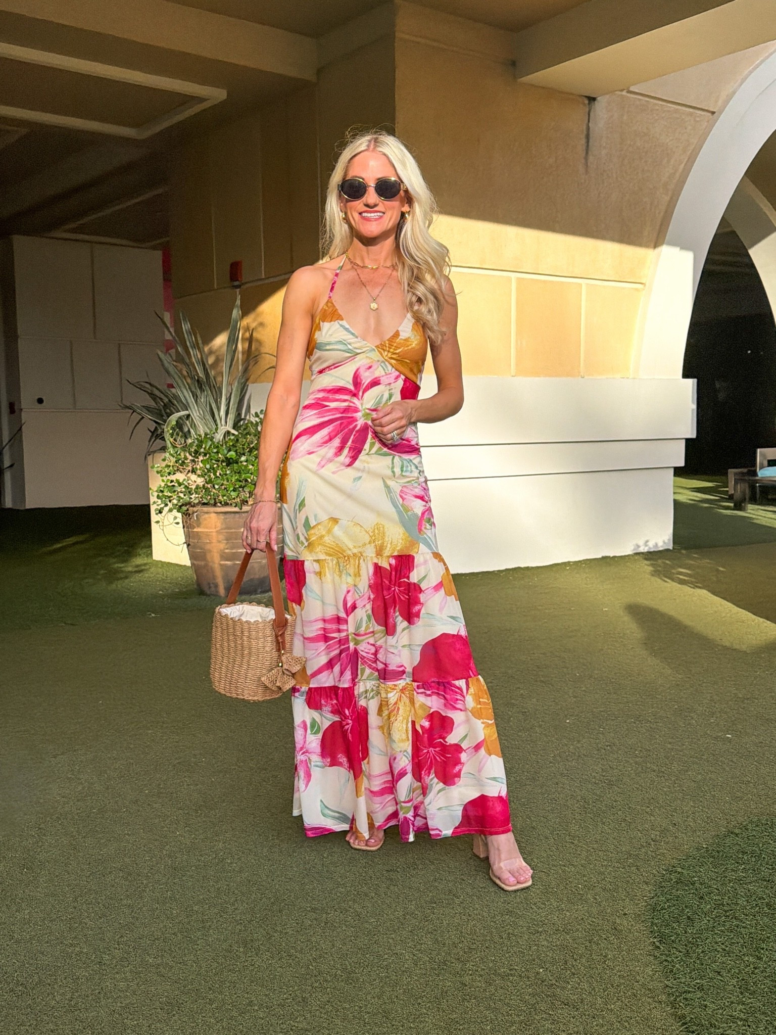 Halter maxi dress with a pretty summer floral print! Purse is a summer staple!

#LTKootd #LTKgrwm