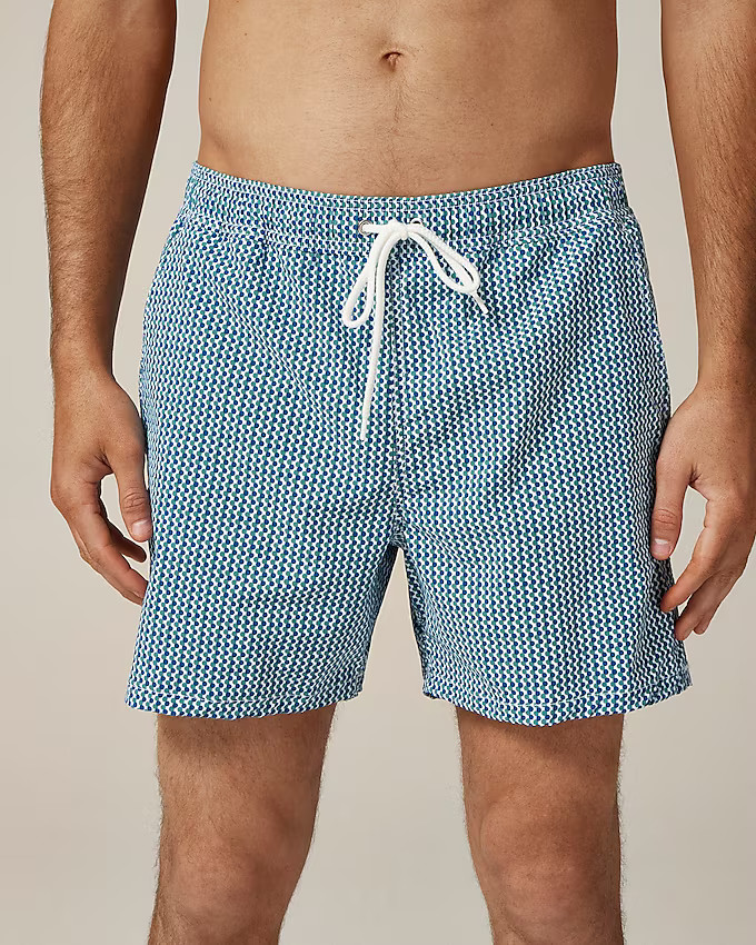 6'' stretch swim trunk in print with ECONYL® nylon | J. Crew US