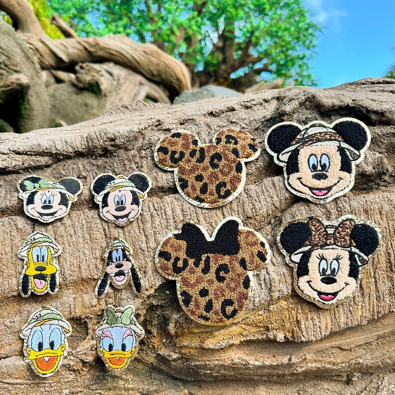 Safari Sensational Six Character Patches Cheetah Mickey Patch Cheetah Minnie Patch Safari Minnie ... | Etsy (US)