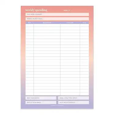 Weekly Budget Tracker Notepad | Erin Condren | Erin Condren