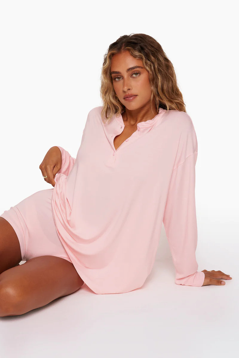 SET SLEEP™ OVERSIZED BOYFRIEND HENLEY 
                            fling | SET Active