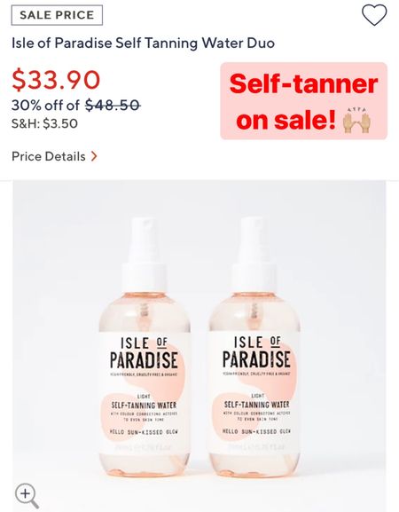Isle of Paradise self tanner on sale at QVC

#LTKsalealert #LTKtravel #LTKbeauty
