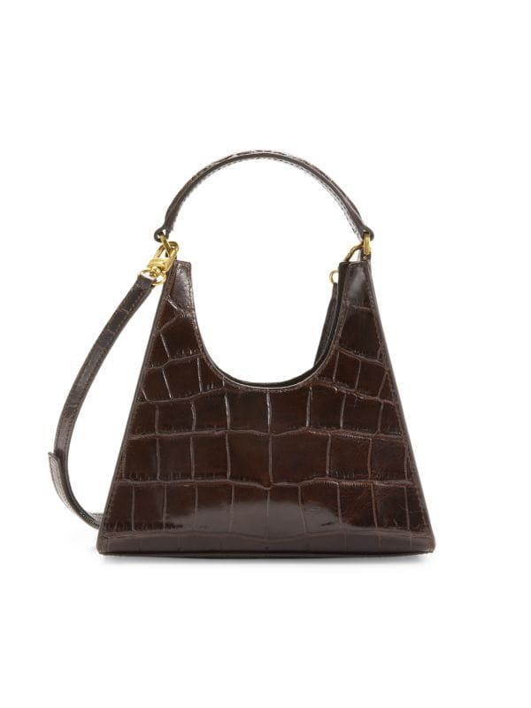 Mini Croc Embossed Leather Hobo Bag | Saks Fifth Avenue OFF 5TH