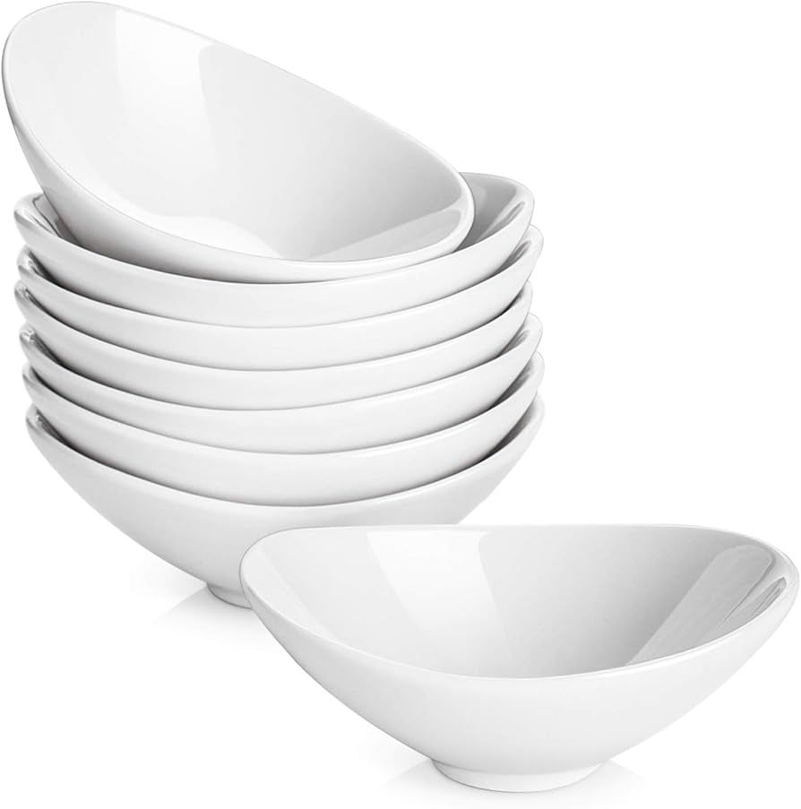 DOWAN Ceramic Dip Bowls, 3 Oz 8 Pack White Dipping Bowls, Mini Serving Bowls for Side Dishes, Sus... | Amazon (US)