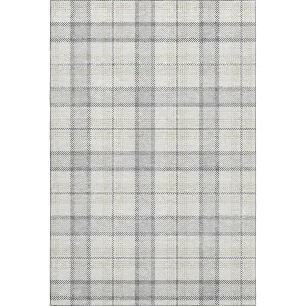 Premium Machine Washable Corum AMF1052 Plaid Rug | Wayfair North America