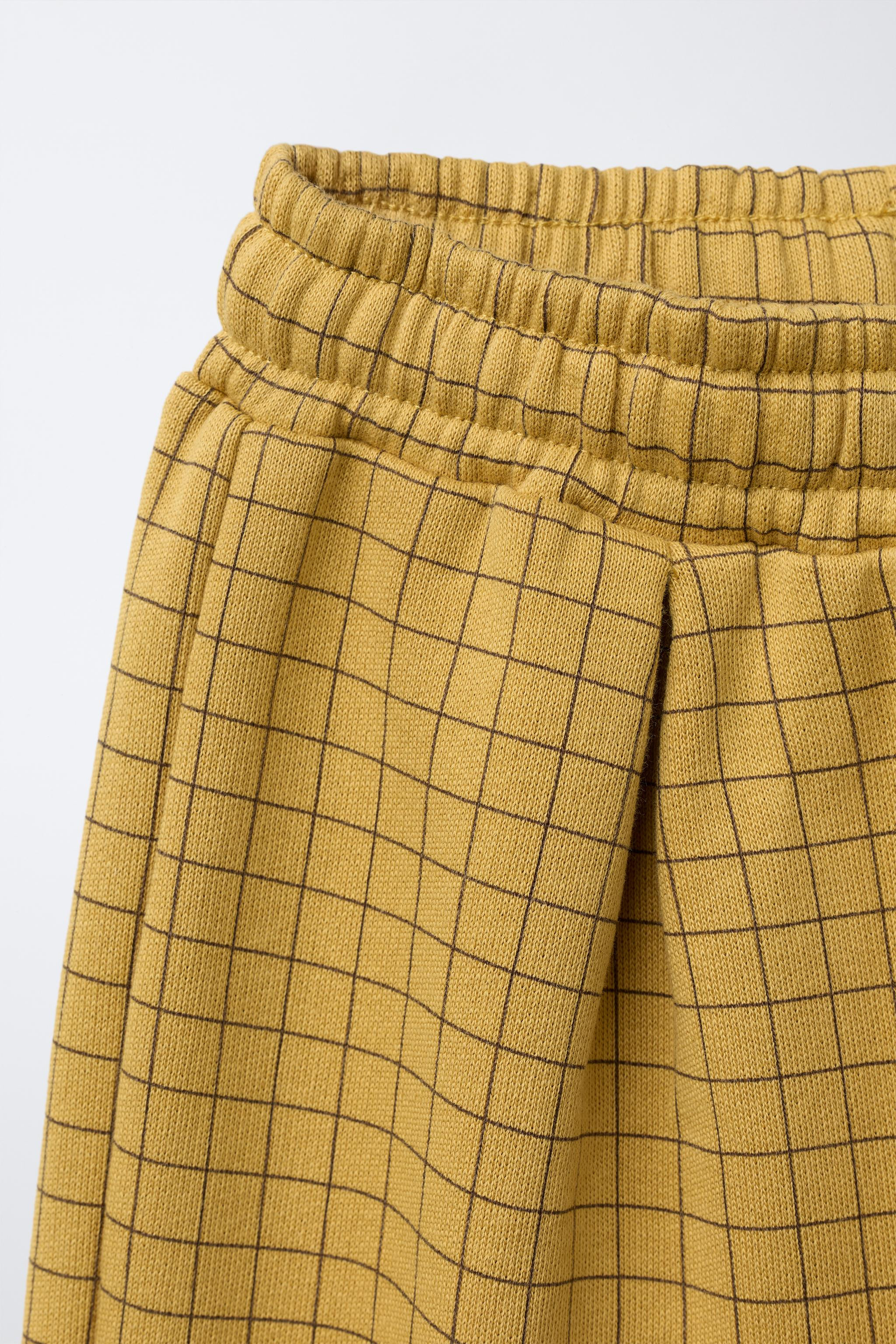STRAIGHT FIT PLUSH PLAID PANTS | Zara US