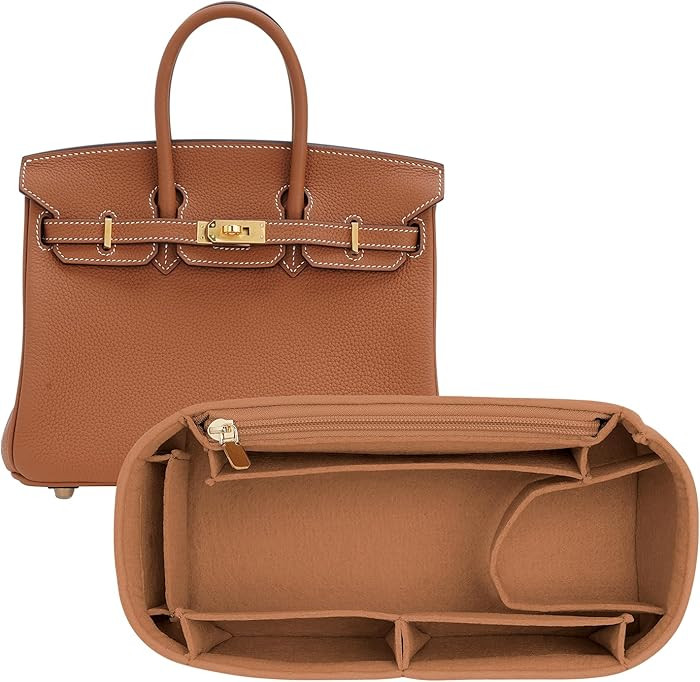 Premium Felt Handbag Organizer Insert for Birkin 30 Bag Scratch Protection Safeguard (EarthColor,... | Amazon (US)