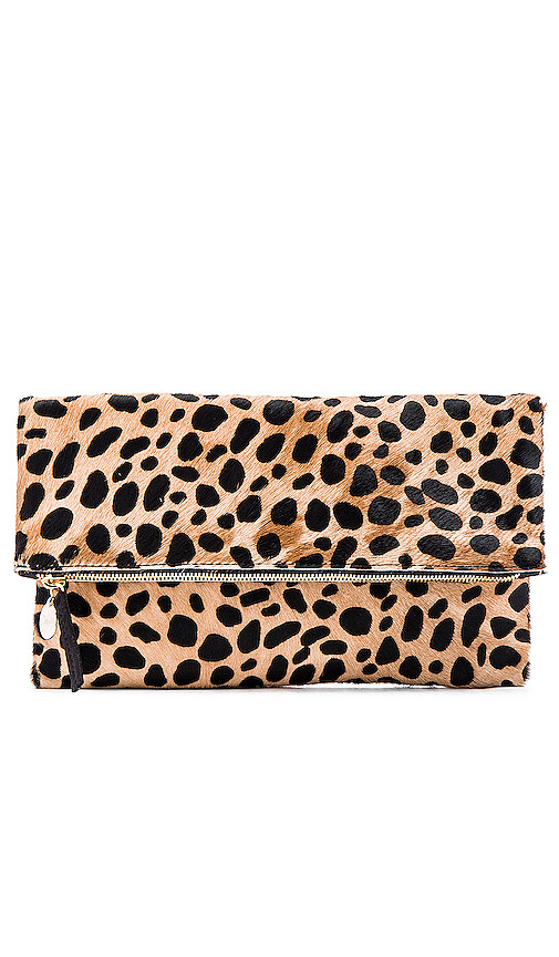 Clare V. Foldover Clutch in Tan | Revolve Clothing (Global)