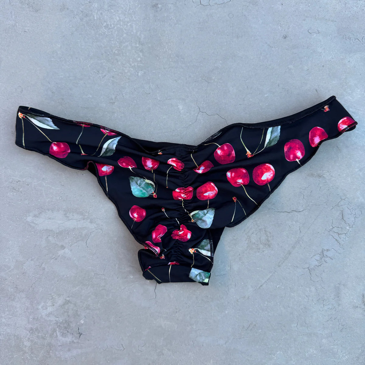 The Cherry Set Lili Ripple Bikini Bottom | MyBrazilianShop