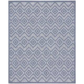 Nourison Versatile Denim Blue 9 ft. x 12 ft. Diamond Contemporary Area Rug 045461 - The Home Depo... | The Home Depot