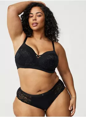 Sequin & Lace Mid-Rise Hipster Panty | Torrid (US & Canada)