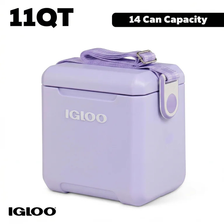 Igloo 11 QT Tag-A-Long Hard Sided Cooler, Lilac Purple | Walmart (US)