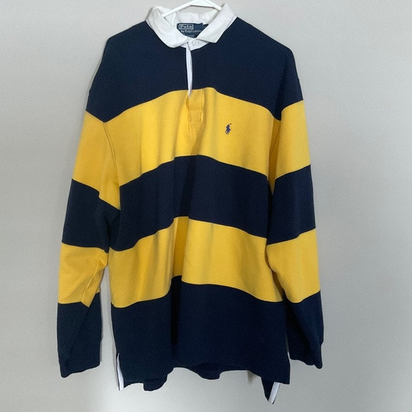 Ralph Lauren Polo Rugby University of Michigan UofM Colors Men’s XL | Poshmark