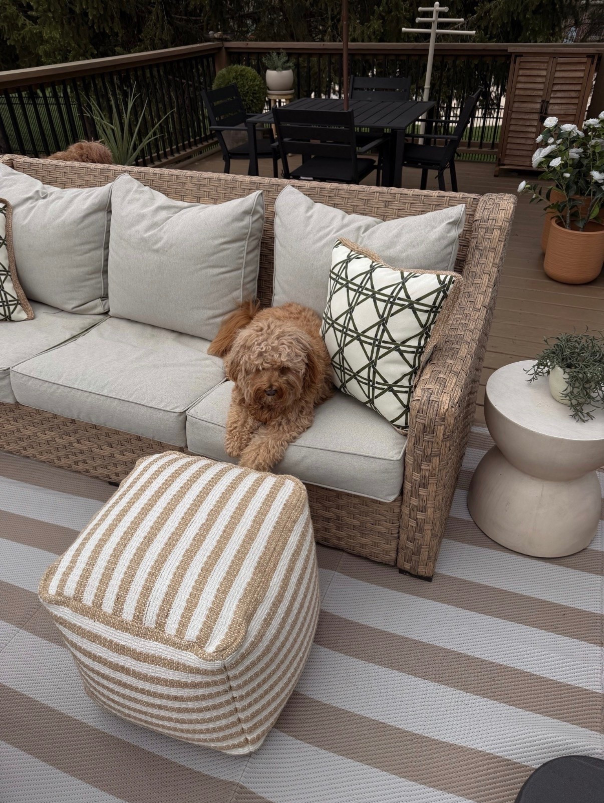 Outdoor footstool from Walmart 🤍

#LTKSeasonal #LTKHome #LTKmomlife
