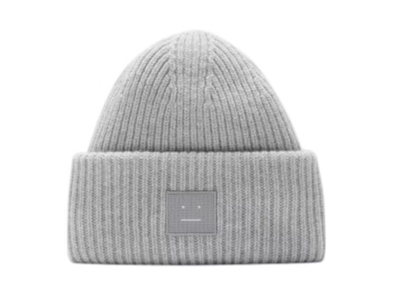 Acne Studios Large Face Logo Beanie Light Grey Melange | StockX
