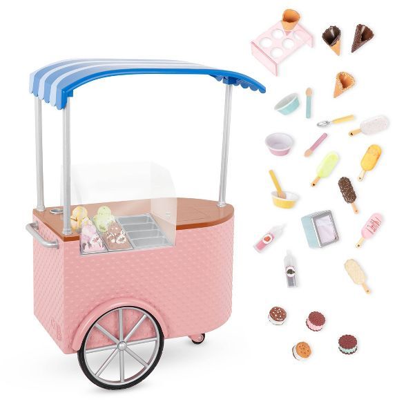 Our Generation Two Scoops Ice Cream Cart Accessory Set for 18" Dolls | Target