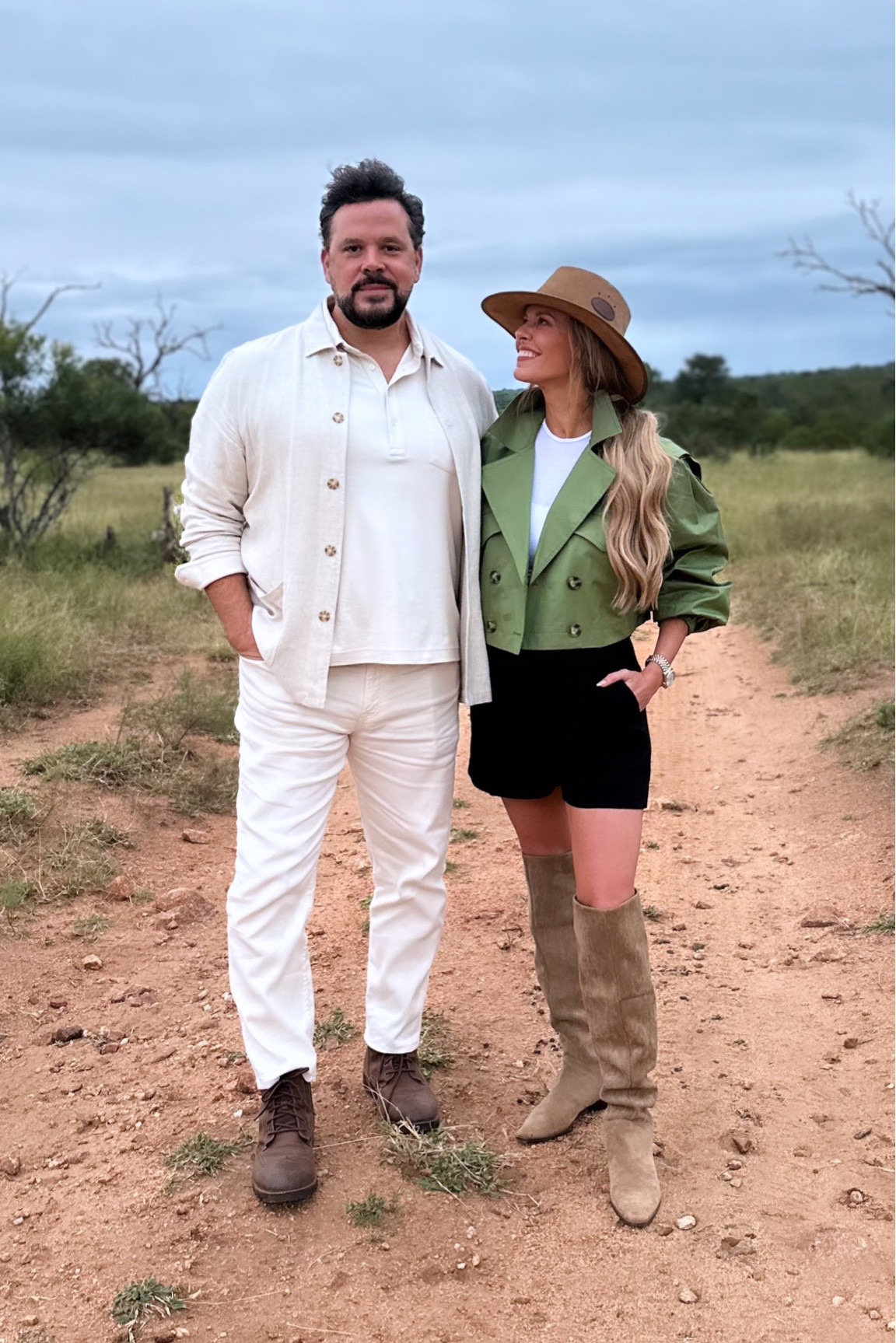 His & Hers: Safari Style // Hot tip: Before you buy a bunch of new stuff for a safari, take inventory of what you already own! None of these items were new, except for Kyle’s boots! Also, this hat was in our room at Singita to borrow and matched my boots perfectly! // Sizing: Kyle is in XL, my cargo jacket/small, tee/small, shorts/2

#LTKtravel #LTKfindsunder100 #LTKstyletip