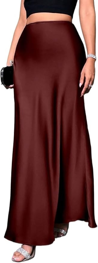 Casual Women's Skirt Women Slim Fit A Line Elegant Summer Solid High Waist Skirt for Women | Amazon (US)