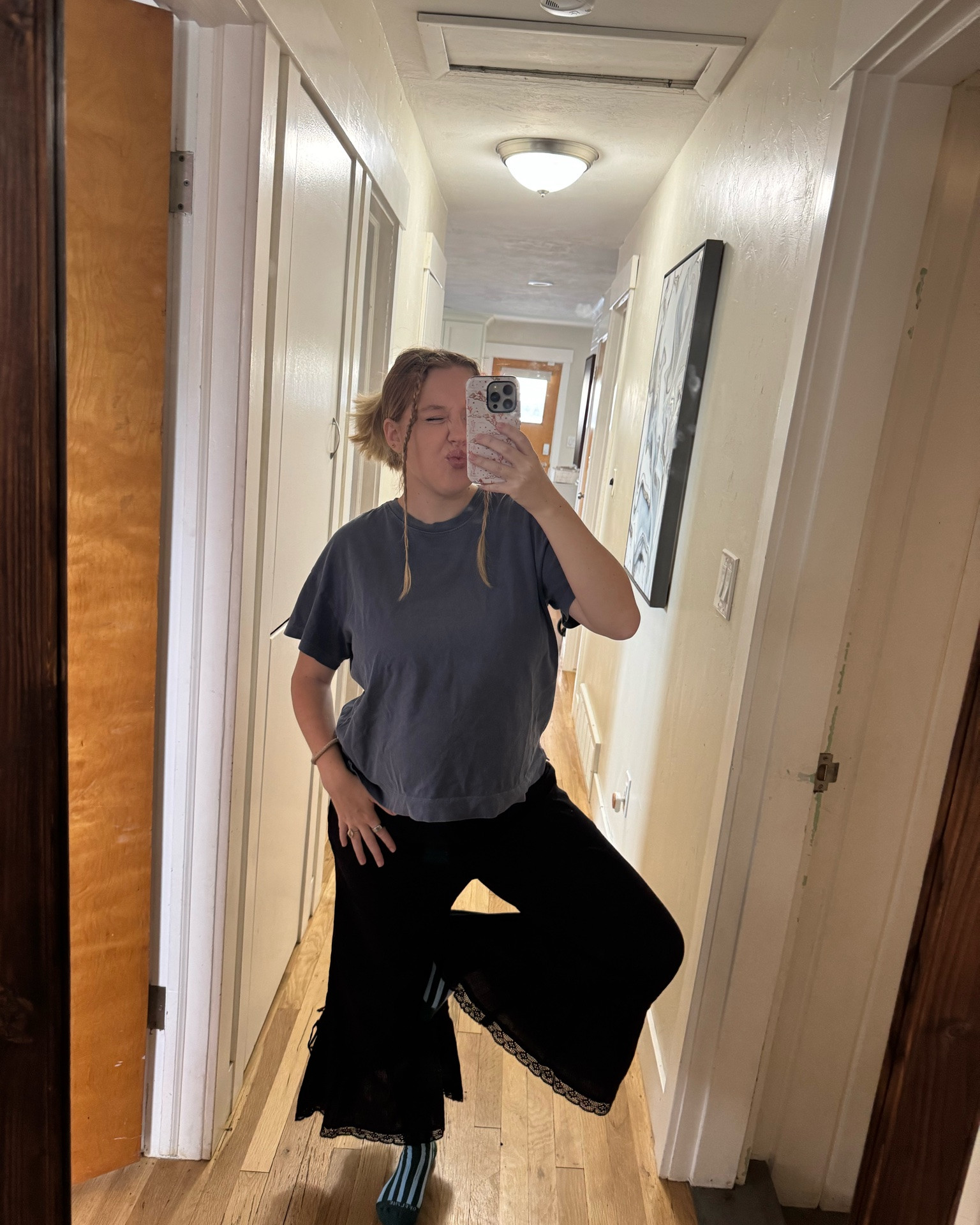 The cutest pants! Bloomers in black cutest striped socks.

#LTKootd #LTKgrwm #LTKmomlife