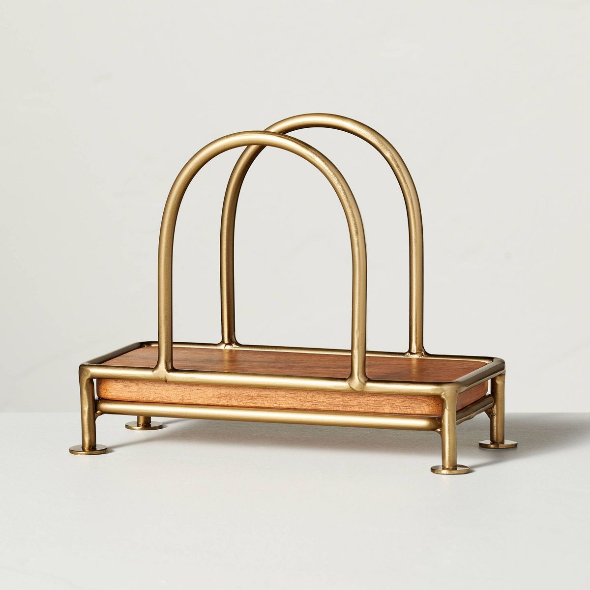 Wood & Brass Napkin Holder - Hearth & Hand™ with Magnolia | Target