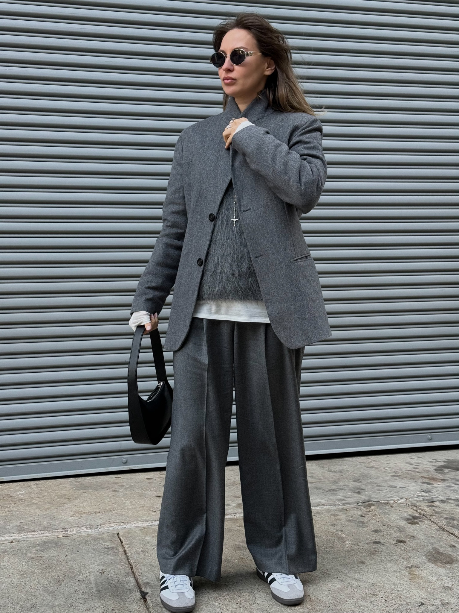 All gray outfit is the epitome of luxury. You can wear all these  items on repeat. Celine sunglasses match so many outfits. And all black bag is a must in each girl wardrobe. 

#LTKSpringSale #LTKstyletip #LTKsalealert