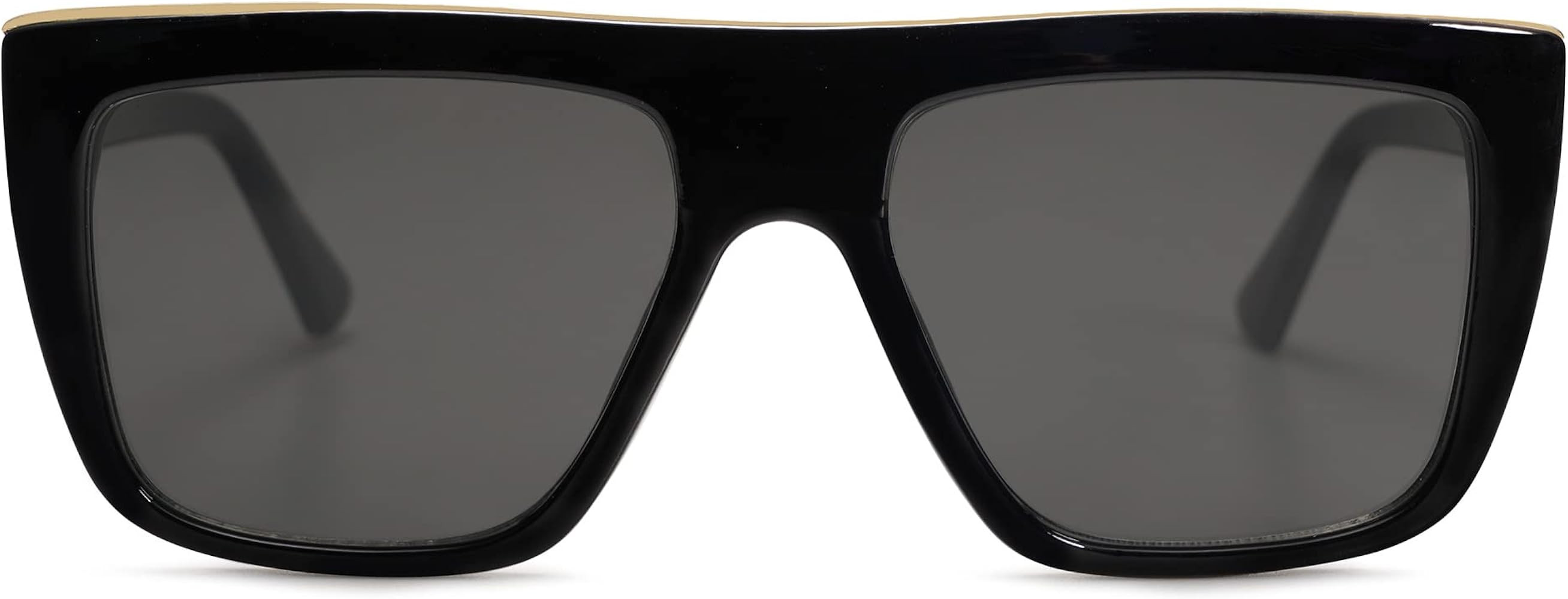 SOJOS Trendy Flat Top Sunglasses for Women Men Retro Rectangle UV400 Sunnies SJ2250 | Amazon (US)
