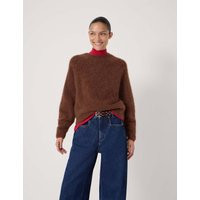 HUSH Alpaca Blend Crew Neck Jumper Medium Brown | Marks & Spencer (UK)