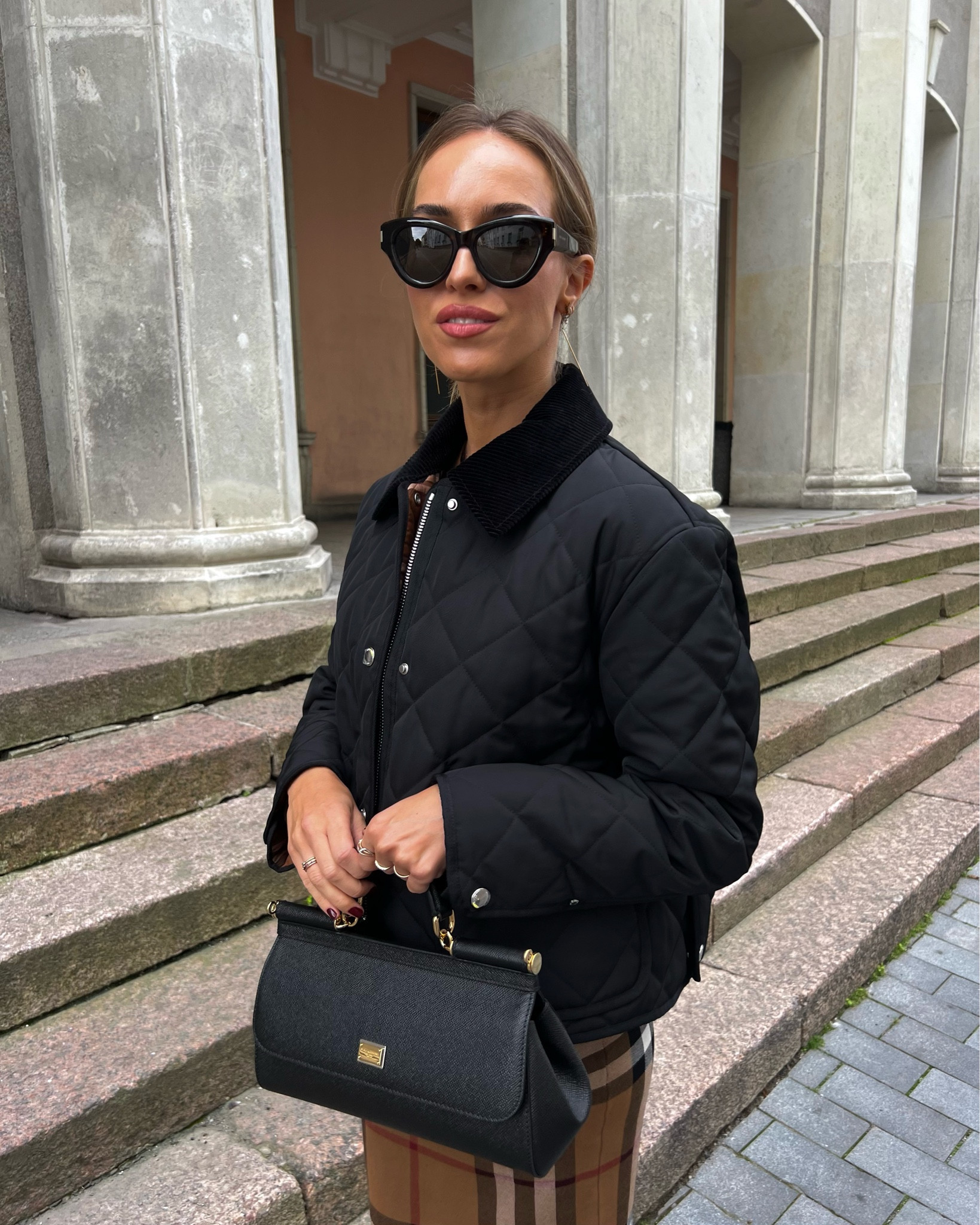 Black quilted jacket cat eye sunglasses spring outfit inspo

#LTKstyletip #LTKworkwear #LTKSeasonal