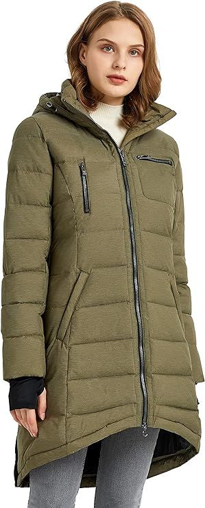 Orolay Women's Down Jacket Coat Mid-Length | Amazon (US)