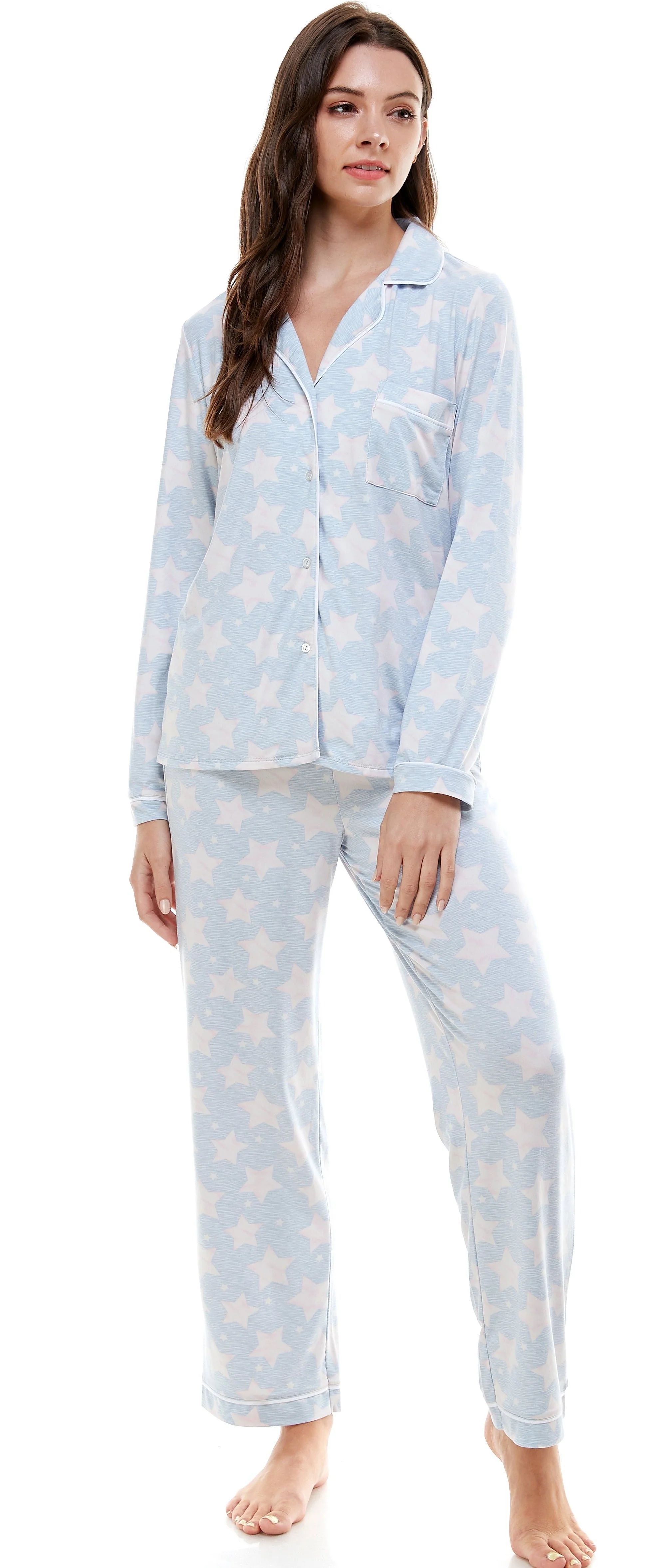 Lush Luxe Notch Collar Pj Set | Walmart (US)