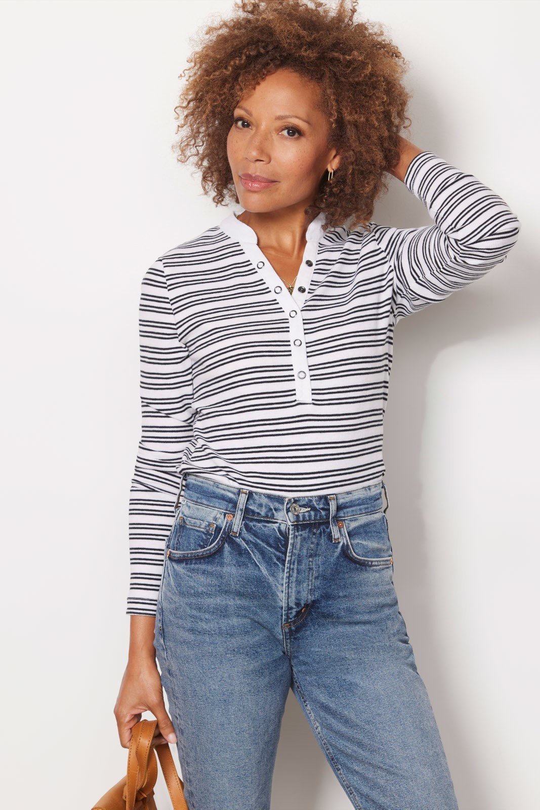 EVEREVE Milo Stripe Henley | EVEREVE | Evereve